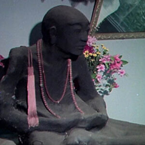 信眾前往山中小廟瞻仰膜拜清嚴法師。臺灣大學