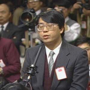 行政院院長郝柏村出席院長記者會