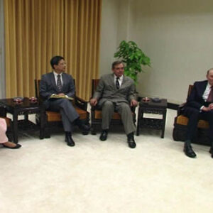 行政院院長連戰接見美國華府戰略研究中心艾布夏大使一行