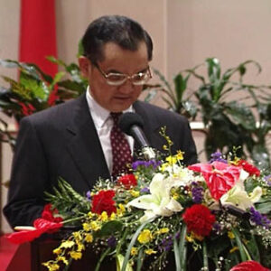 行政院院長連戰接見參加國慶慶典的外國新聞人士