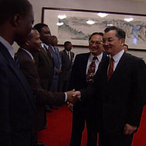 行政院院長連戰接見中非共和國外長貝達雅恩加羅