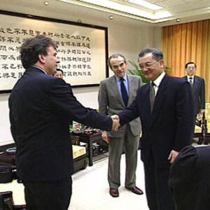 行政院院長連戰接見法國憲法會議主席巴登特