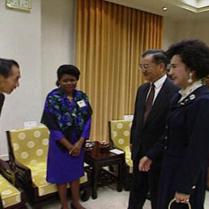 行政院院長連戰夫婦會見格瑞那達總理白拉斐