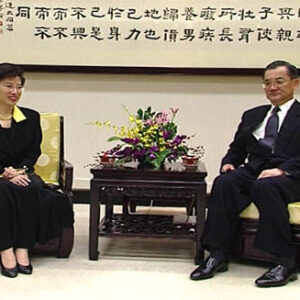 行政院院長連戰接見立法委員洪秀柱一行