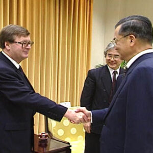 行政院院長連戰接見國際政治學會會長雷卡