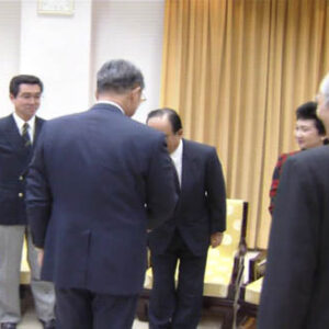 行政院院長連戰接見世界槌球聯合會理事長小野喬夫