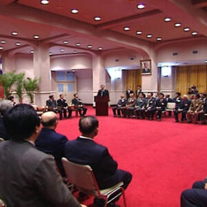 行政院院長連戰接見臺灣各地媽祖廟負責人