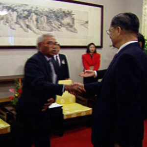 副總統兼行政院院長連戰接見帛琉共和國國務部長烏貝勞