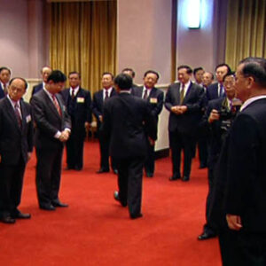 副總統兼行政院院長連戰參加85年度行政院服務楷模頒獎典禮