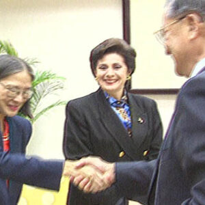 副總統兼行政院院長連戰接見哥斯大黎加前總統喀德戎伉儷