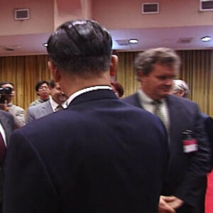 副總統兼行政院院長連戰接見86年度世界自由日活動與會外賓