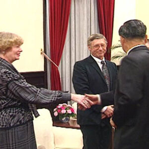 副總統兼行政院院長連戰接見美國威斯康辛大學校長夫婦