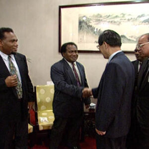 行政院院長蕭萬長接見索羅門群島總理烏魯發陸一行