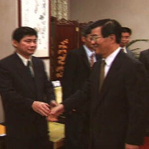 行政院院長蕭萬長接見顏世錫先生一行