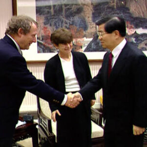 行政院院長蕭萬長接見波蘭選舉日報編輯Adam Michnik先生