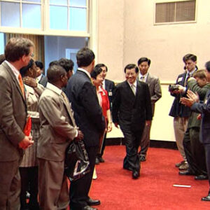 行政院院長蕭萬長接見救國團國際青年育樂營各國代表