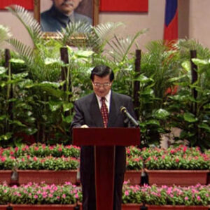 行政院院長蕭萬長參與記者節茶會