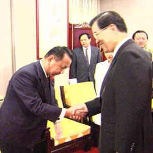 行政院院長蕭萬長接待室接見日本新世紀政策研究會村上正邦參議員