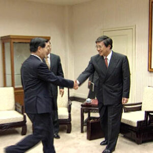 行政院院長蕭萬長接見野村研究所主席研究員辜朝明