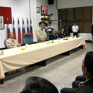 行政院院長蕭萬長訪視桃園縣消防局