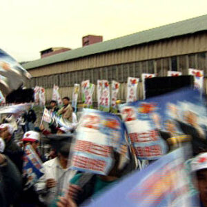 行政院院長蕭萬長參加三義鄉連戰蕭萬長之夜活動