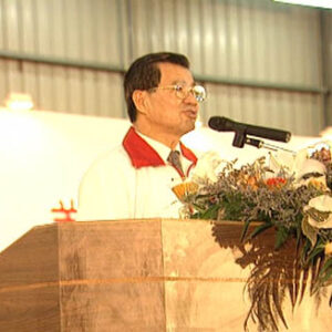 行政院院長蕭萬長參加八十九年機車排氣定期檢驗業務座談會