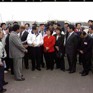 行政院院長張俊雄視察臺北港聯外道路及東山三號碼頭