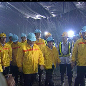 行政院院長張俊雄視察北進鐵路新觀音隧道工程