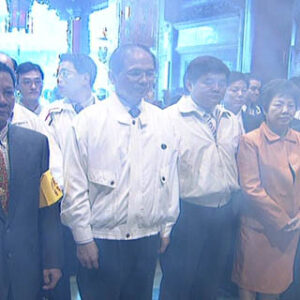 行政院院長游錫堃於北港朝天宮上香祈福