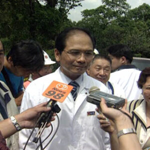 行政院院長游錫堃視察雪山隧道二號豎井工程