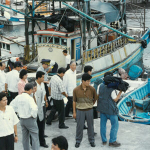李總統登輝巡視龍洞漁港駐在所 台北貢寮-李總統照片冊-MOFA109179CF-2020-12-PH00168-040