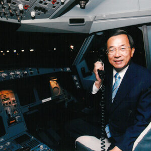 專機抵台時總統於駕駛艙播音感謝全體參訪團成員 桃園縣-陳水扁總統活動照片-MOFA109179CF-2020-12-PH00014-139