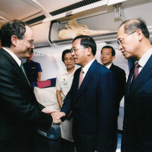 李大維代表暨美方官員等歡迎參訪團 華航專機-陳水扁總統訪中南美過境美國-MOFA109179CF-2020-12-PH00015-030