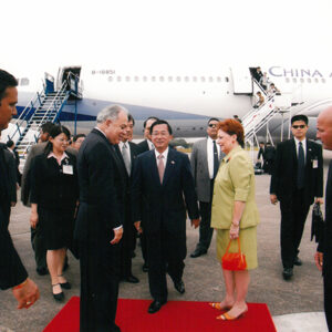 參訪團抵達巴京國際機場暨接受歡迎儀式 巴拿馬-陳水扁總統訪中南美過境美國-MOFA109179CF-2020-12-PH00015-047