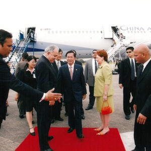 參訪團抵達巴京國際機場暨接受歡迎儀式 巴拿馬-陳水扁總統訪中南美過境美國-MOFA109179CF-2020-12-PH00015-048