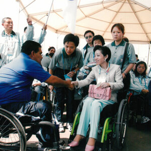 夫人參加殘障奧會升旗典禮-陳水扁總統活動照片及吳淑珍女士參加2004年帕運活動照片-MOFA109179CF-2020-12-PH00017-096