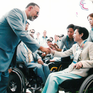 夫人參加殘障奧會升旗典禮-陳水扁總統活動照片及吳淑珍女士參加2004年帕運活動照片-MOFA109179CF-2020-12-PH00017-099