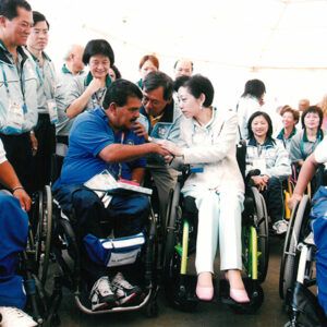 夫人參加殘障奧會升旗典禮-陳水扁總統活動照片及吳淑珍女士參加2004年帕運活動照片-MOFA109179CF-2020-12-PH00017-100