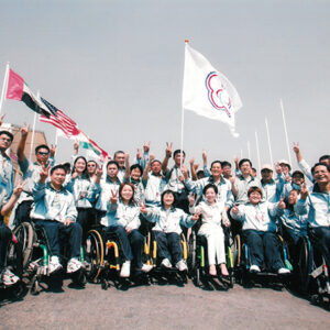 夫人參加殘障奧會升旗典禮-陳水扁總統活動照片及吳淑珍女士參加2004年帕運活動照片-MOFA109179CF-2020-12-PH00017-101