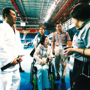 夫人赴柔道賽場為我國選手加油-陳水扁總統活動照片及吳淑珍女士參加2004年帕運活動照片-MOFA109179CF-2020-12-PH00017-122