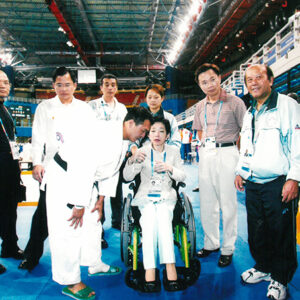 夫人赴柔道賽場為我國選手加油-陳水扁總統活動照片及吳淑珍女士參加2004年帕運活動照片-MOFA109179CF-2020-12-PH00017-123