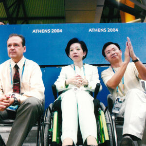 夫人為我國桌球選手加油-陳水扁總統活動照片及吳淑珍女士參加2004年帕運活動照片-MOFA109179CF-2020-12-PH00017-130
