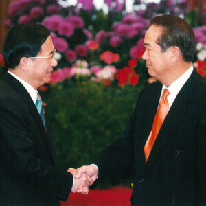 與親民黨主席宋楚瑜會面(扁宋會)前媒體採訪及交換禮物-陳水扁總統活動照片-MOFA109179CF-2020-12-PH00019-075