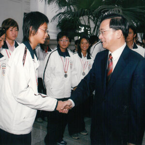 接見我國參加「第十屆亞洲溜冰錦標賽」代表團 總統府敞廳-陳總統活動照片-MOFA109179CF-2020-12-PH00020-021