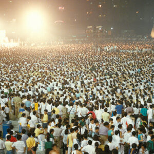 市民聚集中正紀念堂前支持天安門民主運動-天安門事件-MOFA109179CF-2020-12-PH00040-054