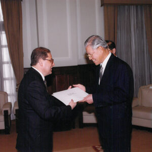 李總統於總統府接受哥斯大黎加共和國新任駐華大使阿爾華雷斯呈遞到任國書-李登輝總統活動照片-MOFA109179CF-2020-12-PH00169-010