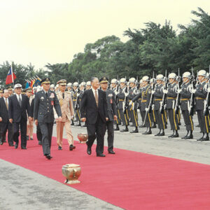 李總統登輝先生於新竹湖口校閱"陸軍精實案戰略基本單位實驗編裝"三軍儀隊-李總統照片冊-MOFA109179CF-2020-12-PH00171-046
