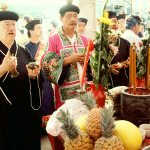 -宗教-廟、建醮。 燒王船。 基督教、天主教、佛教。-MOFA109179CF-2020-12-SL00035-083