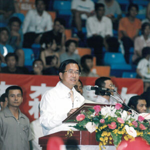 陳水扁總統於高雄縣參加瓊斯杯籃球賽開幕典禮-陳水扁總統活動照片-MOFA109179CF-2020-12-PH00028-074