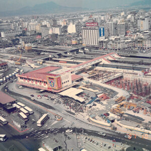 台北臨時車站鳥瞰(75.2.26竣工啟用)-政績資料冊-MOFA109179CF-2020-12-PH00049-002